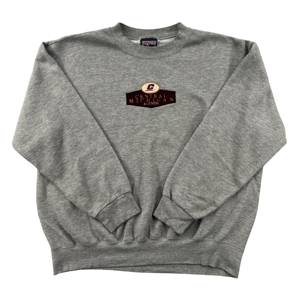 Vintage 90s JanSport Central Michigan Alumni Sweatshirt Mens XL Gray Crewneck